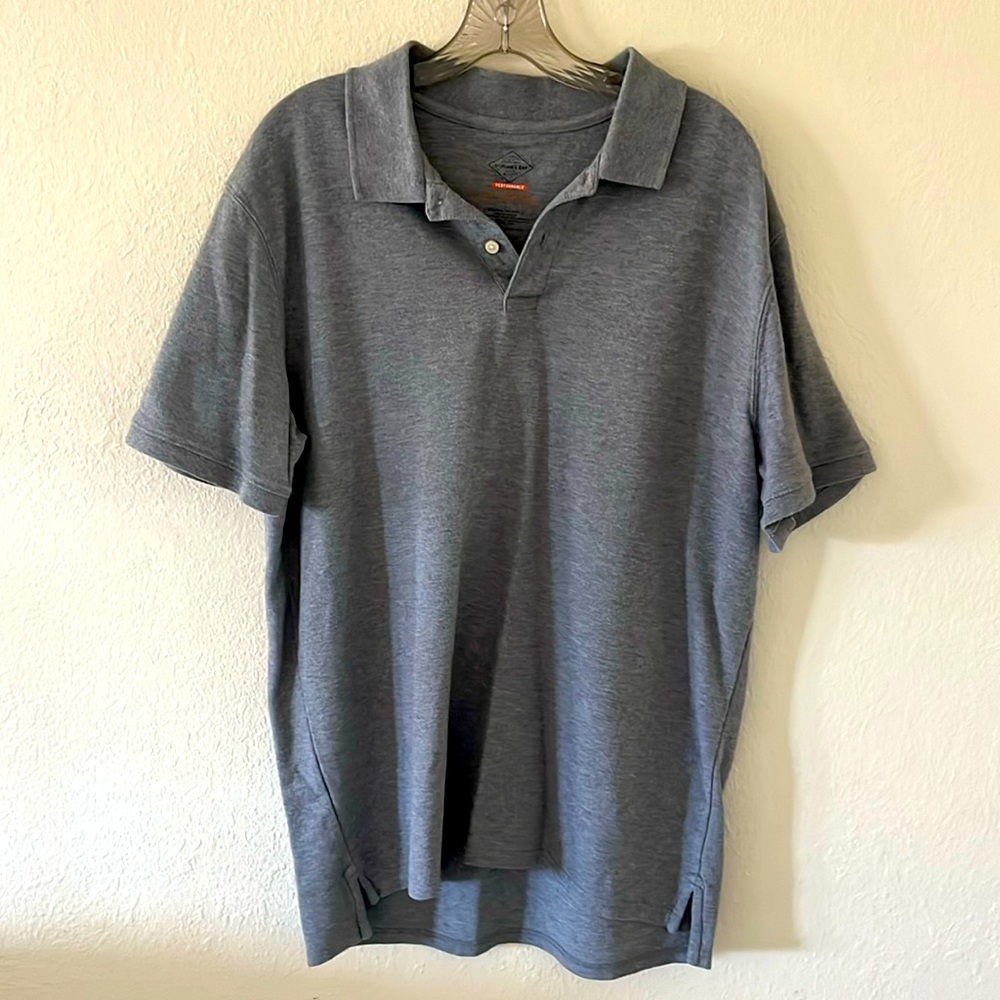 Grey polo style St John’s Bay shirt size large